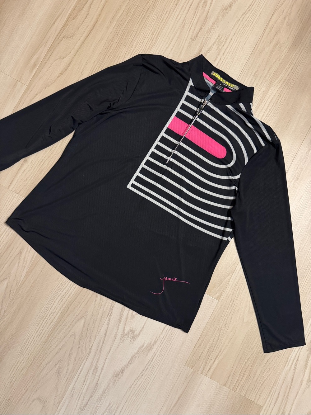 Jamie Sadock Sunsense top long sleeve quarter zip golf shirt signature LIKE NEW